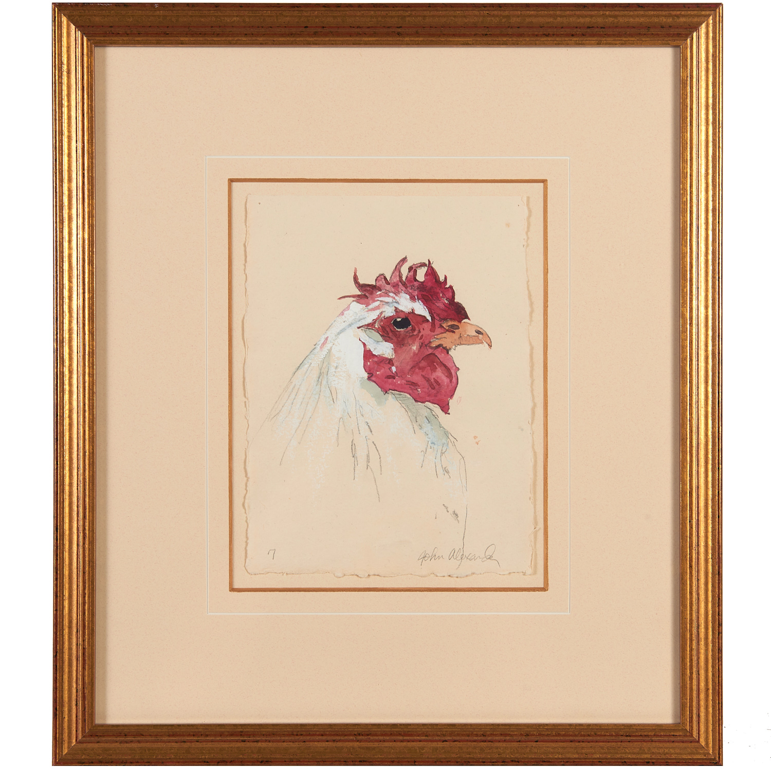 JOHN ALEXANDER, WATERCOLOR GRAPHITE