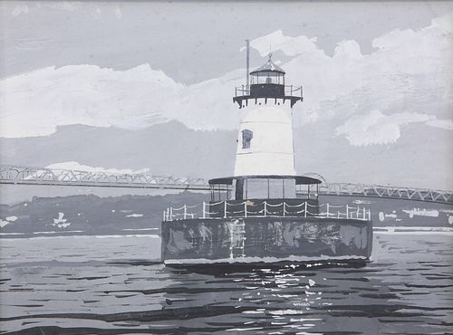 JOHN AUSTIN BLACK AND WHITE TEMPERA