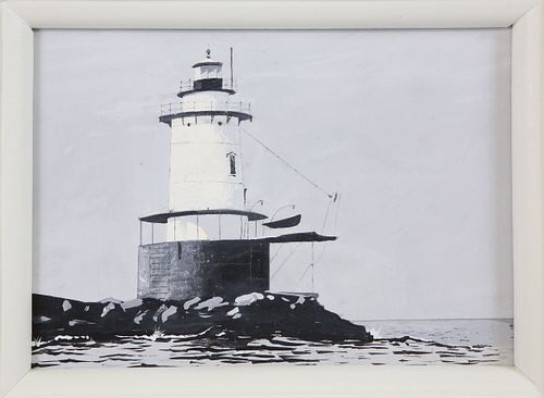 JOHN AUSTIN BLACK AND WHITE TEMPERA