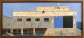 JOHN AUSTIN TEMPERA ON BOARD "