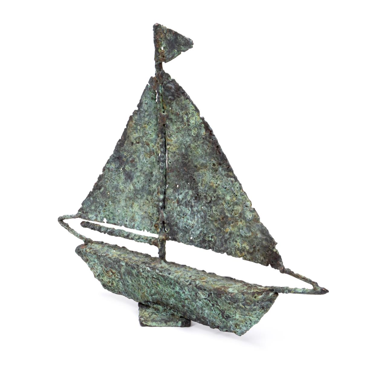 JOHN BARANDON SCULPTURE OF SAILBOAT