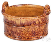 JOHN BELL REDWARE BUTTER TUB<b