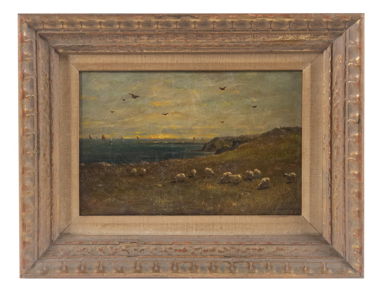 JOHN BRETT (UK, 1831-1902) Sheep in