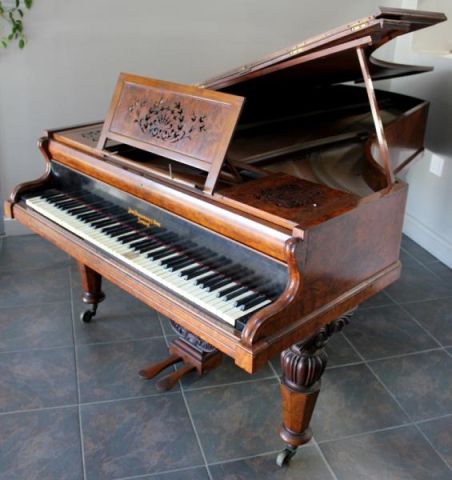 JOHN BROADWOOD & SONS Burl Walnut