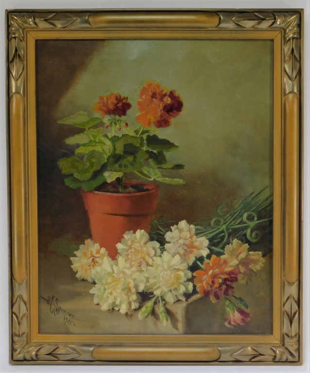 JOHN C. SPENCER O/C FLORAL STILL