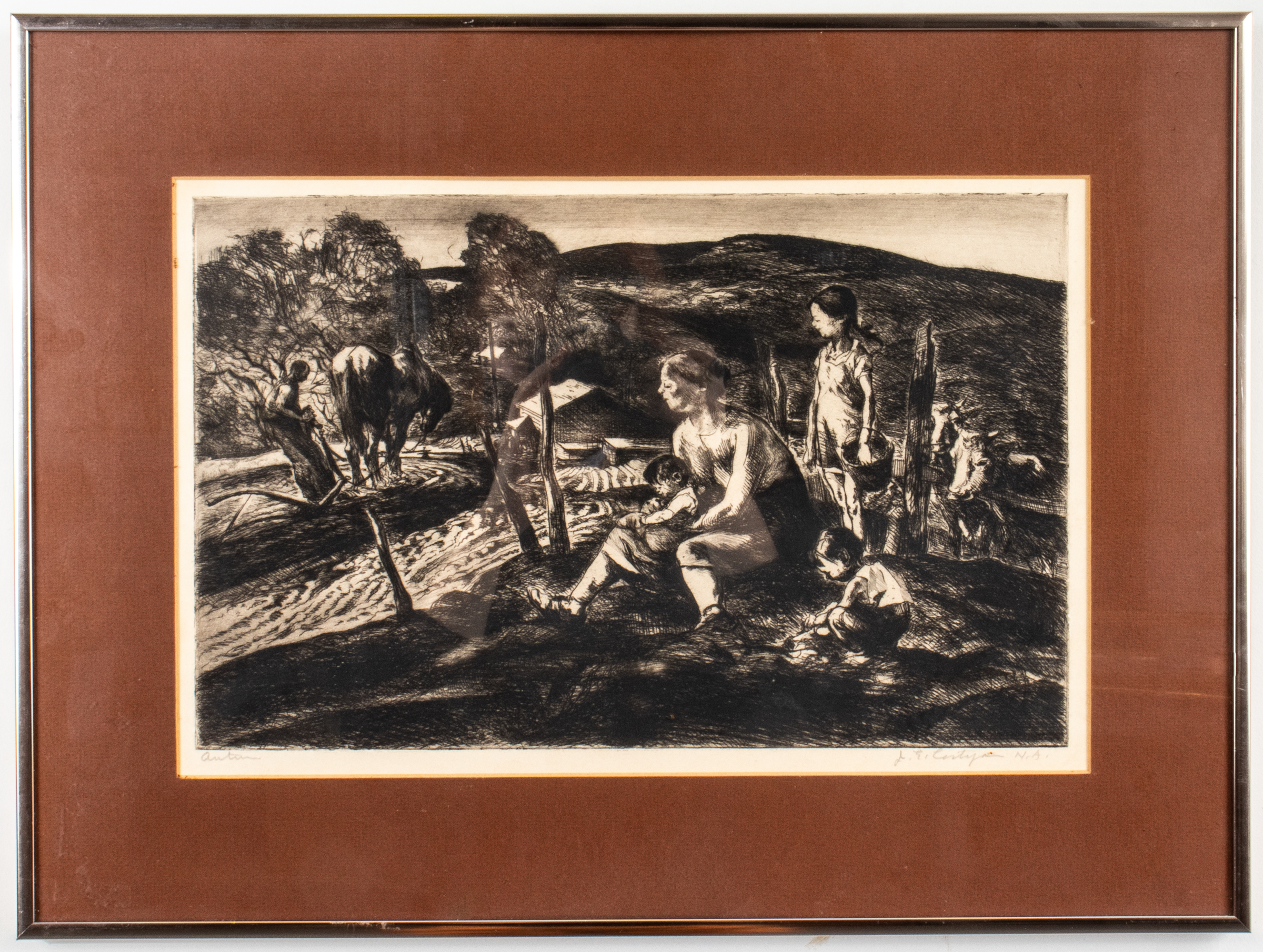 JOHN COSTIGAN "AUTUMN" ETCHING ON