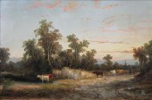 JOHN CROME CATTLE IN LANDSCAPE
