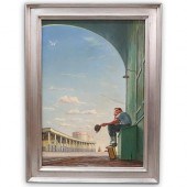 JOHN DEMARTIN OIL ON CANVAS PA