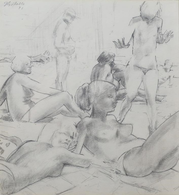 JOHN DOBBS DRAWING SUNBATHERSJohn
