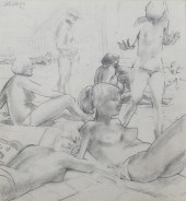 JOHN DOBBS DRAWING SUNBATHERSJ