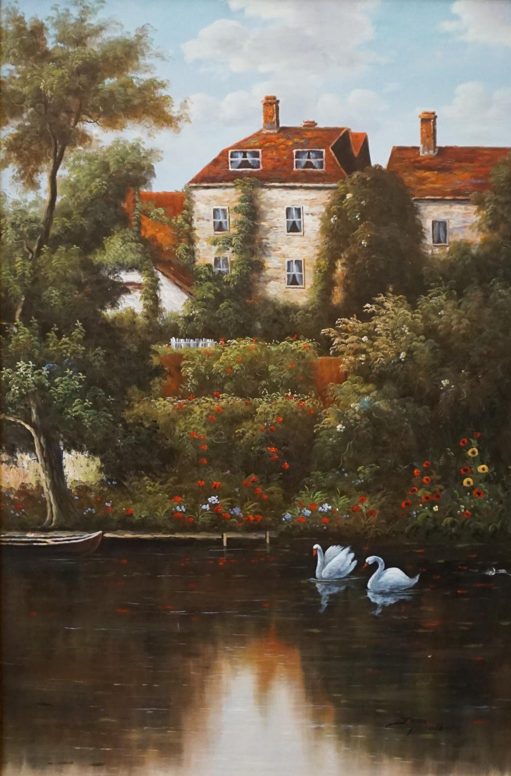 JOHN DOLLINS, LAKESIDE HOUSE, OIL