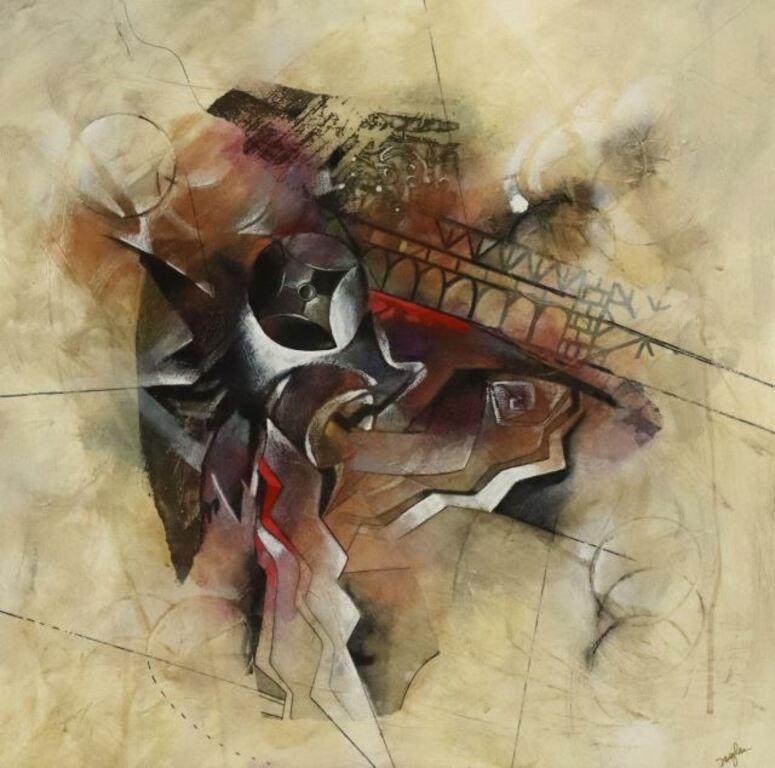 JOHN DOUGLAS ABSTRACT MIXED MEDIA