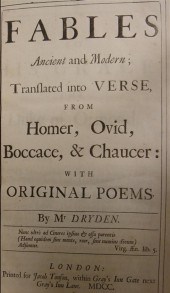 John Dryden, Fables Ancient an