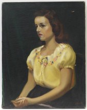 JOHN E. HUSZER SEATED WOMAN PO