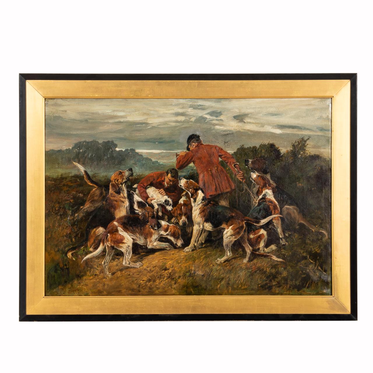 JOHN EMMS, HUNT SCENE, ENGLISH
