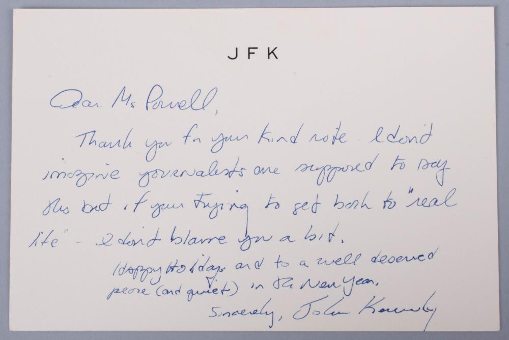 JOHN F. KENNEDY, JR. HANDWRITTEN