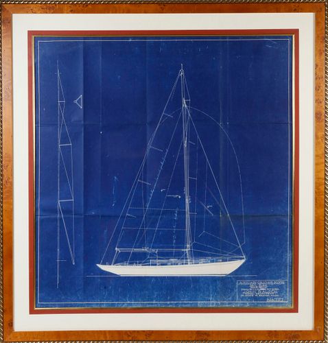JOHN G. ALDEN BLUE PRINT LITHOGRAPH