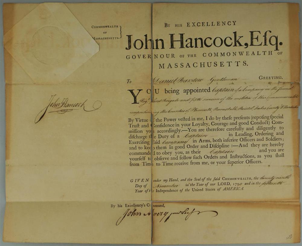 JOHN HANCOCK MILITARY APPOINTMENT
