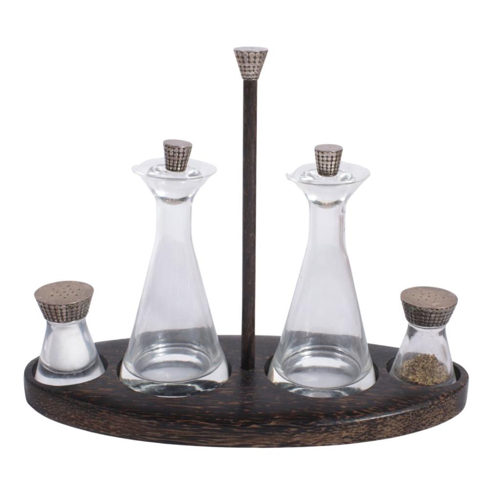 JOHN HARDY GLASS AND SILVER SALT,