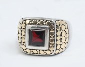 JOHN HARDY RED STONE 925 & 18K