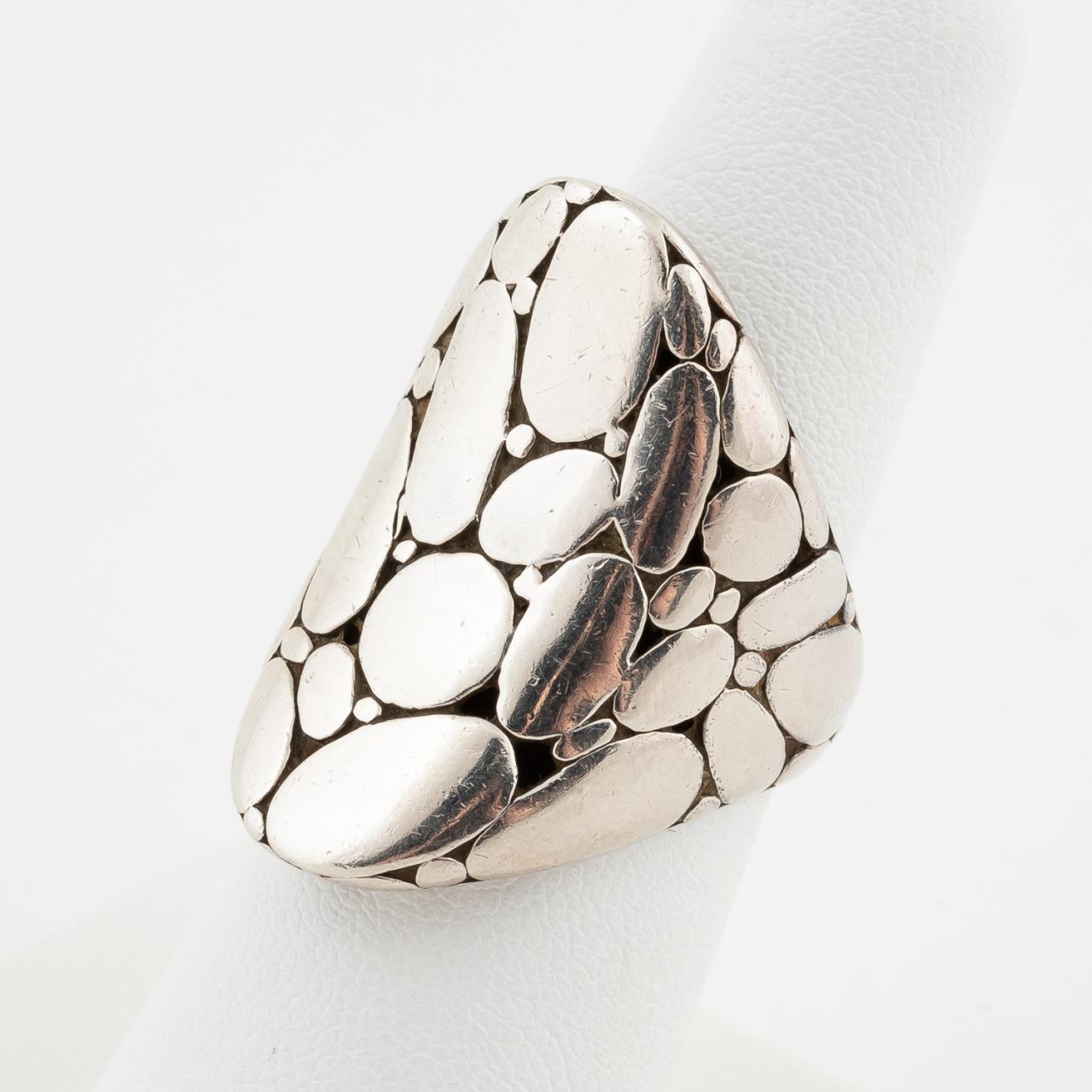 JOHN HARDY STERLING PEBBLE SADDLE