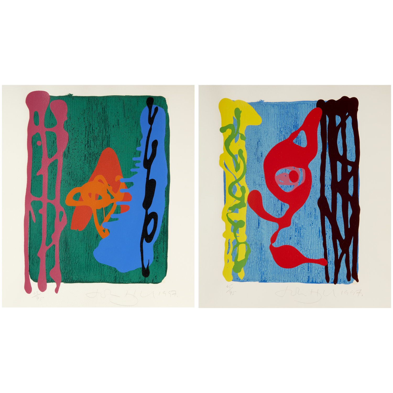 JOHN HOYLAND, (2) SCREENPRINTS,