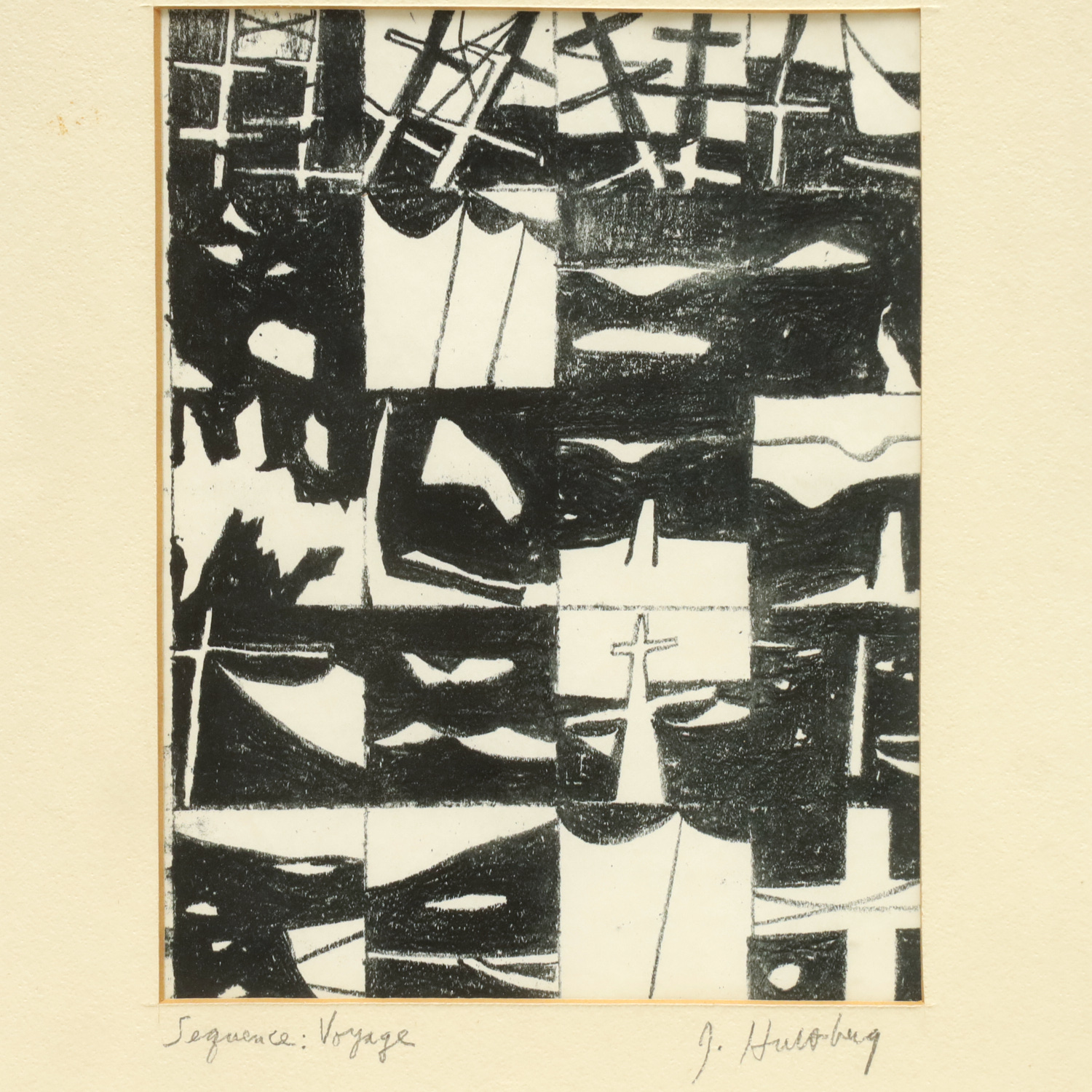 JOHN HULTBERG, LITHOGRAPH, 1949