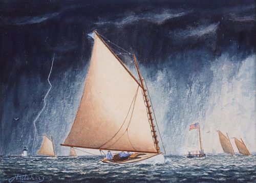 JOHN HUTCHINSON WATERCOLOR ON PAPER