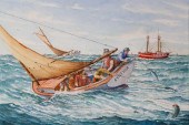 JOHN HUTCHINSON WATERCOLOR ON