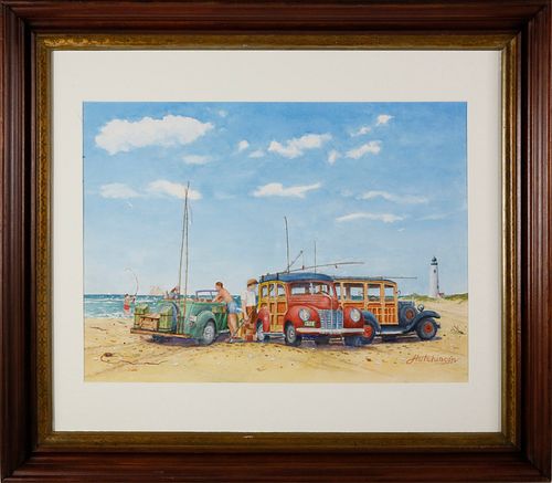 JOHN HUTCHINSON WATERCOLOR ON