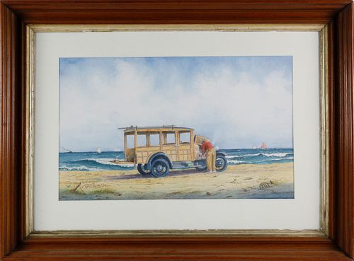 JOHN HUTCHINSON WATERCOLOR ON