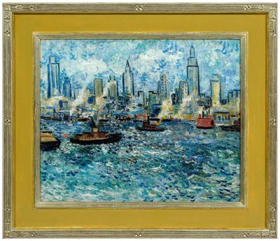 John Johannes painting, view of New