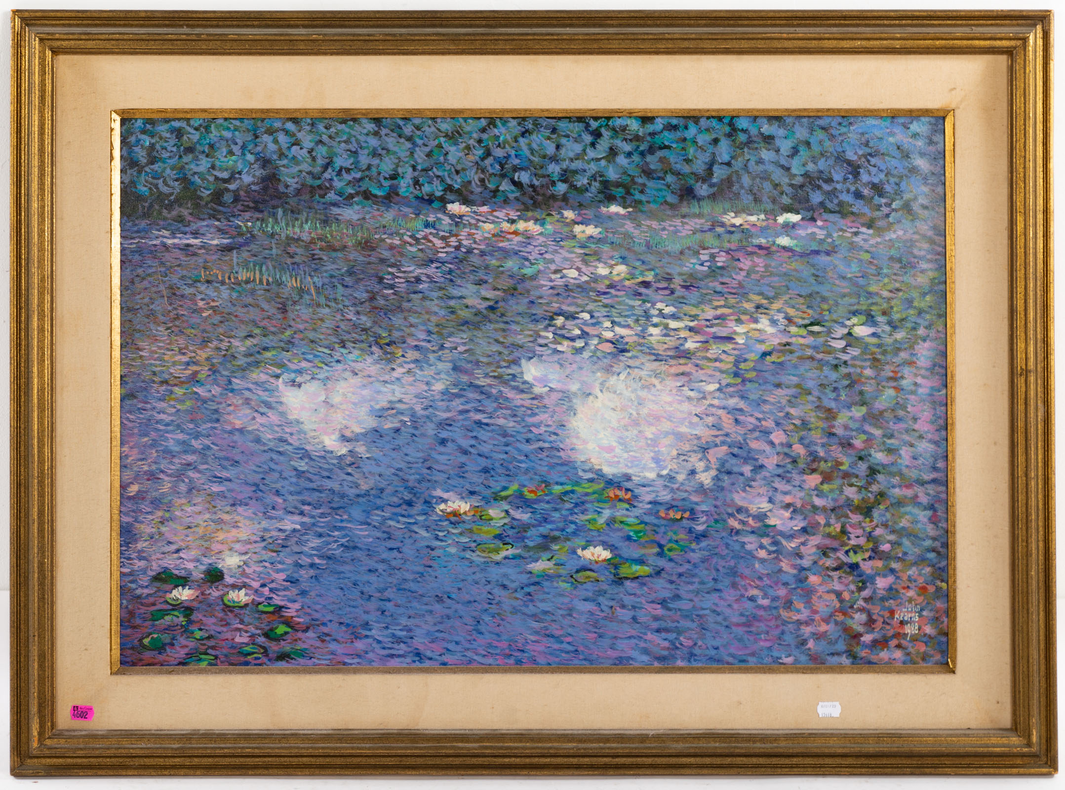 JOHN KEARNS. WATER LILIES, OIL