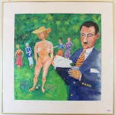 JOHN KIMBALL TEMPERA ON PAPERJ