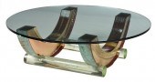 JOHN LEWIS GLASS COFFEE TABLEO