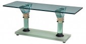 JOHN LEWIS GLASS SOFA TABLEOak