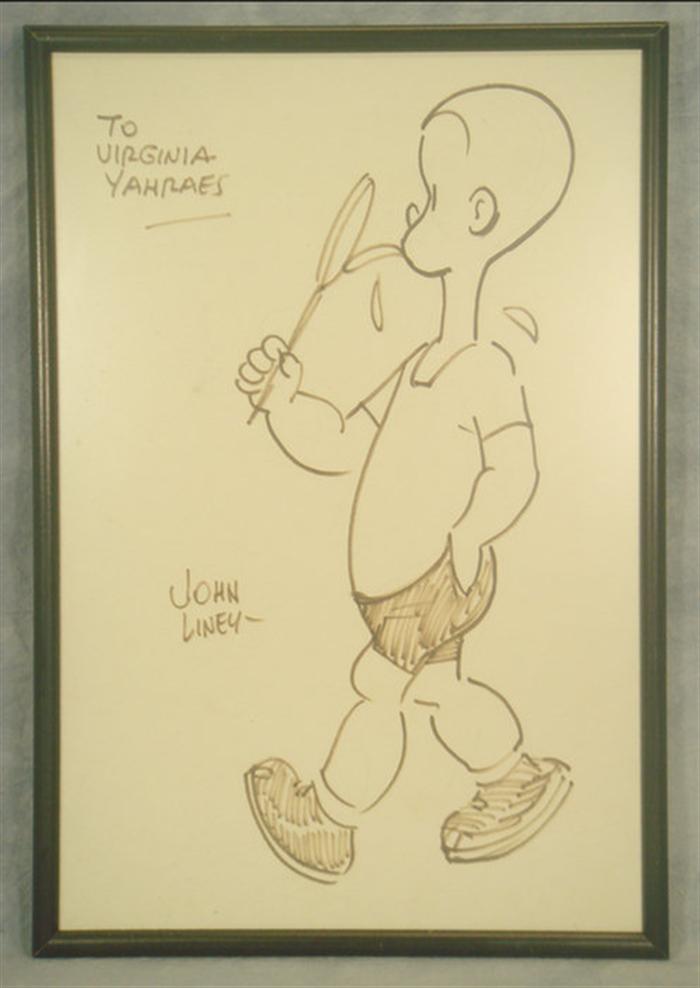 John Liney, American, pen and ink