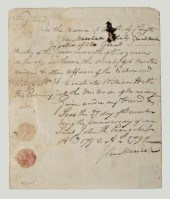 John Marshall Masonic letter,