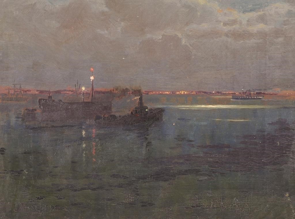 JOHN MATHER, OIL ON CANVAS, NIGHT