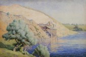 JOHN MATHER WATERCOLOR LANDSCA
