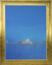 JOHN MILLER OIL ON CANVAS "SAN