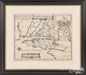 JOHN OGILBY ENGRAVED MAP OF MA