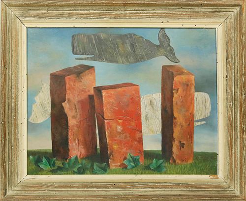 JOHN OLIVER SHARP OIL ON MASONITE