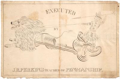 John Perkins calligraphy drawing,