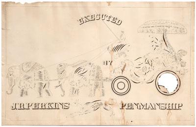 John Perkins calligraphy drawing,