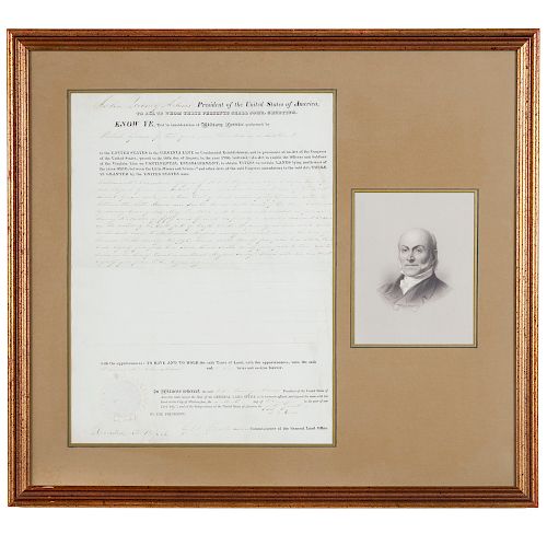 JOHN QUINCY ADAMS 1827 LAND