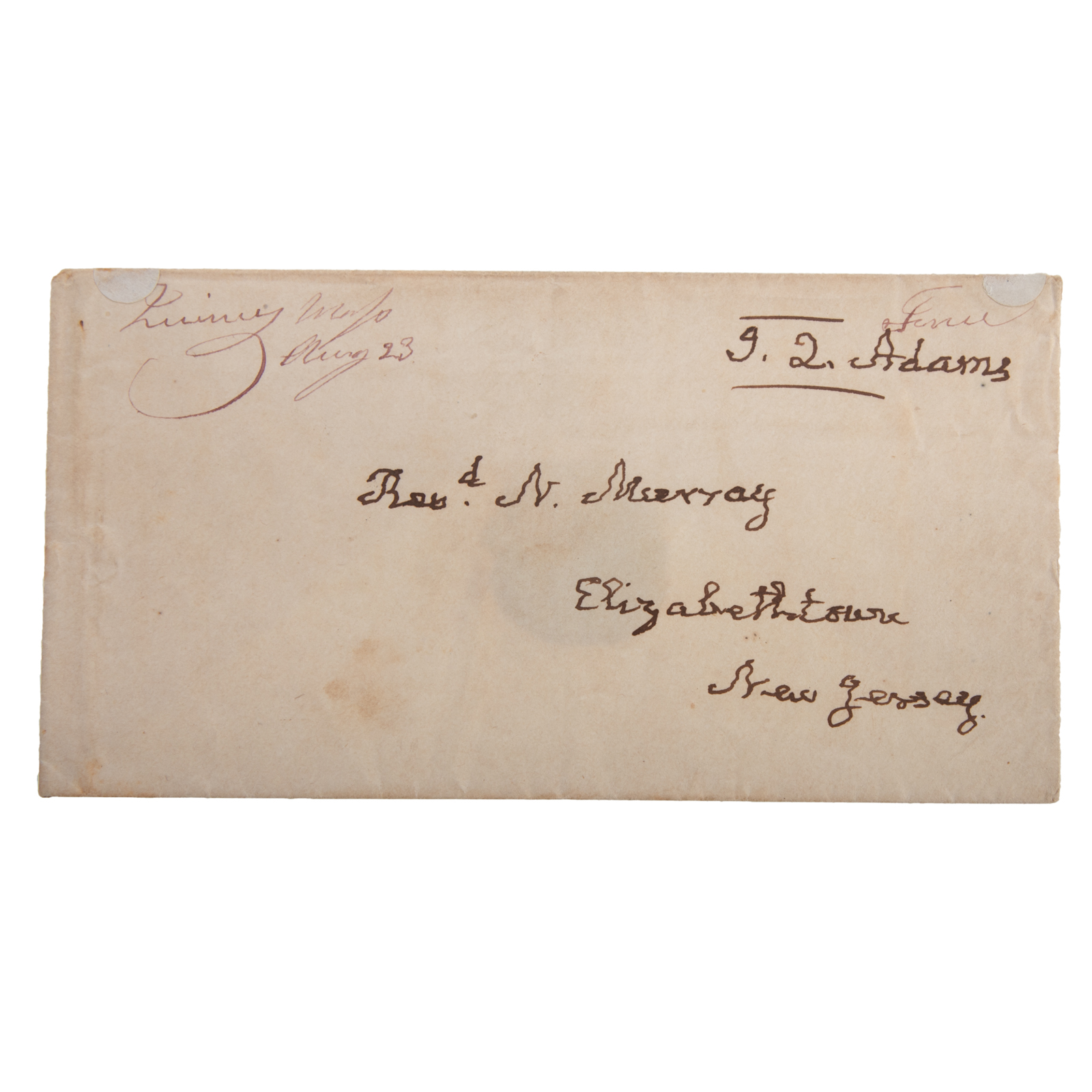 JOHN QUINCY ADAMS, FREE-FRANKED