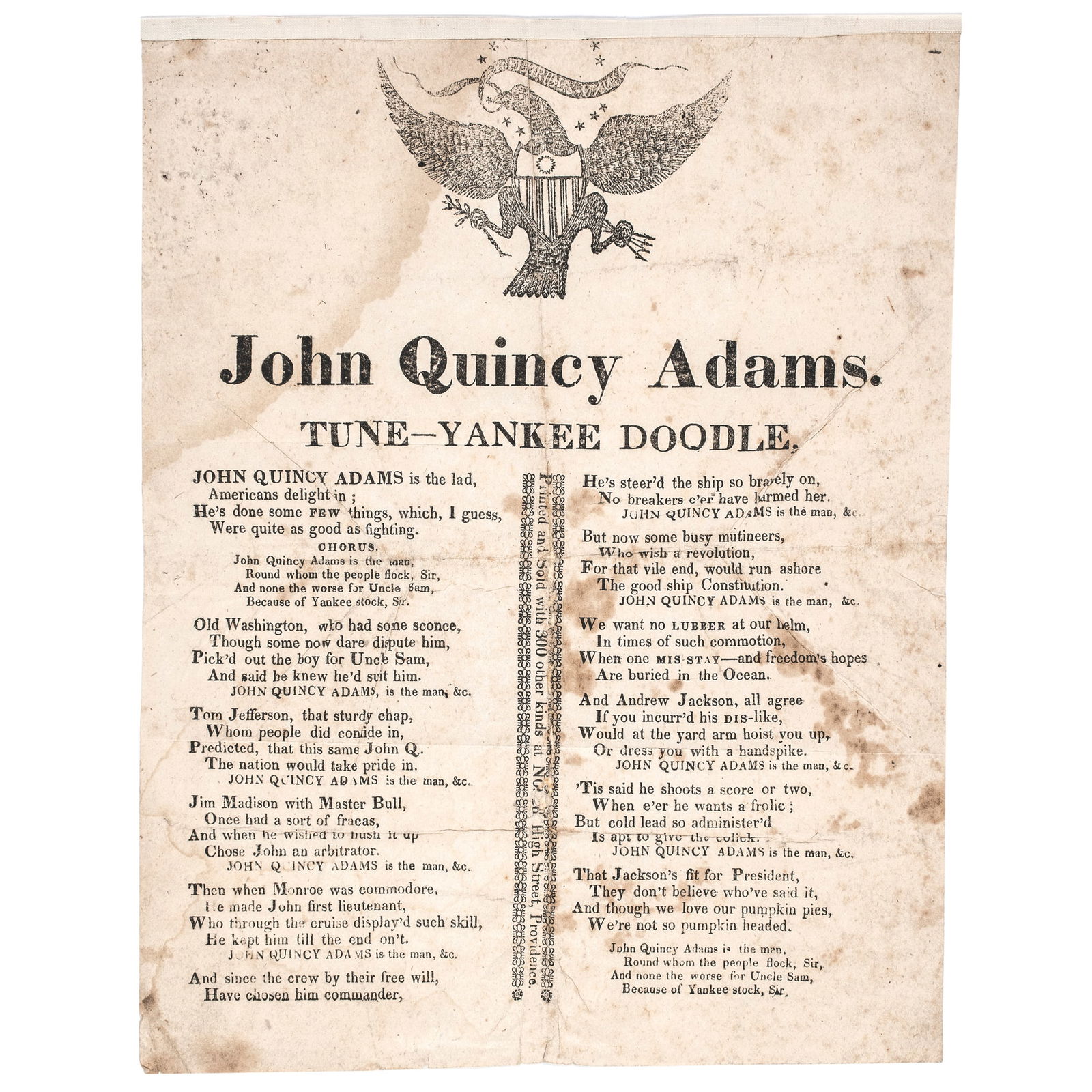 JOHN QUINCY ADAMS PRESIDENTIAL