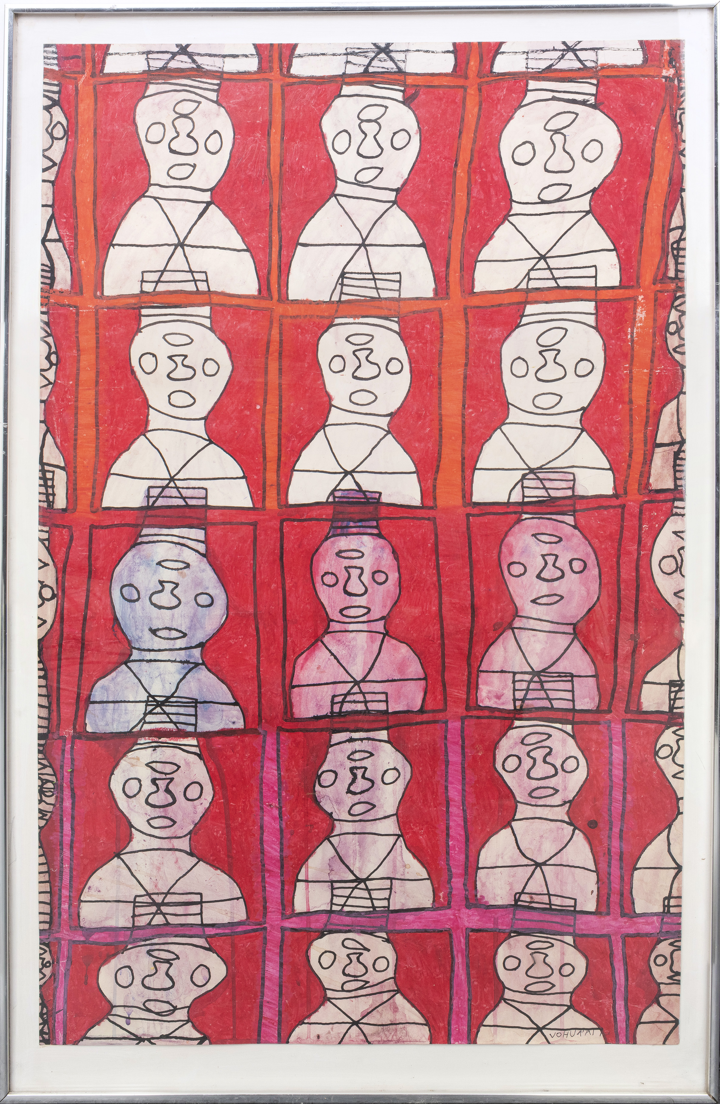 JOHN RATTO FOLK ART PORTRAIT GRID