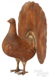 JOHN REBER CARVED PEACOCKJohn